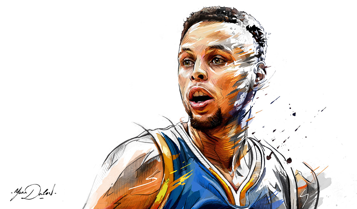 1200x704 Stephen Curry Reverse Magazine On Behance - Stephen Curry Sketch