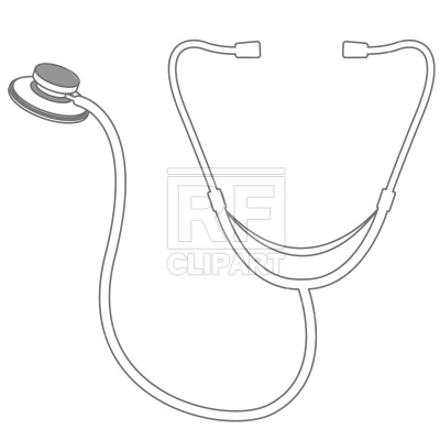 400x400 Stethoscope Drawing Vector Image Vector Artwork Of Healthcare - Stethoscope Sketch