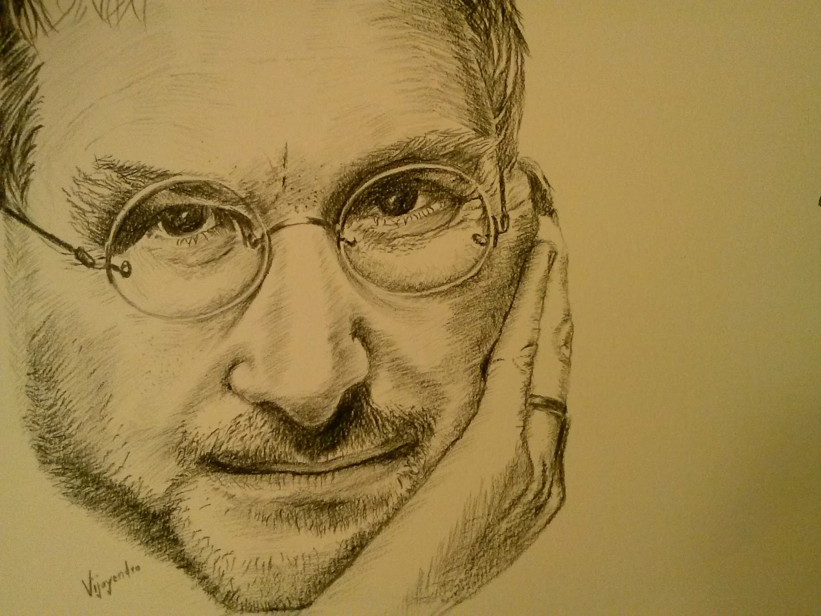 1600x1200 Vijayendra Bapte Pencil Sketch Of Steve Jobs - Steve Jobs Sketch