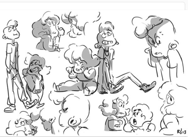 599x436 Sadie And Lars (From Steven Universe) Sketches By Rebecca Sugar - Steven Universe Sketch
