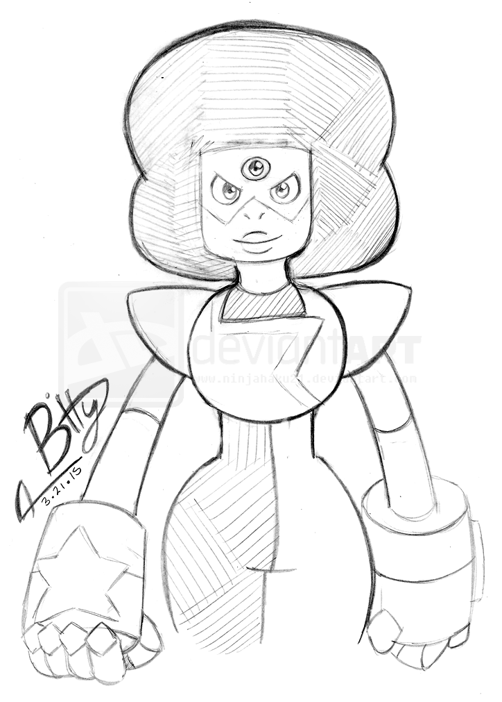 724x1011 Steven Universe Garnet Sketch By Ninjahaku21 - Steven Universe Sketch