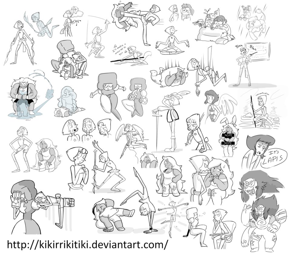 954x838 Steven Universe Random Sketches 3 By Kikirrikitiki - Steven Universe Sketch