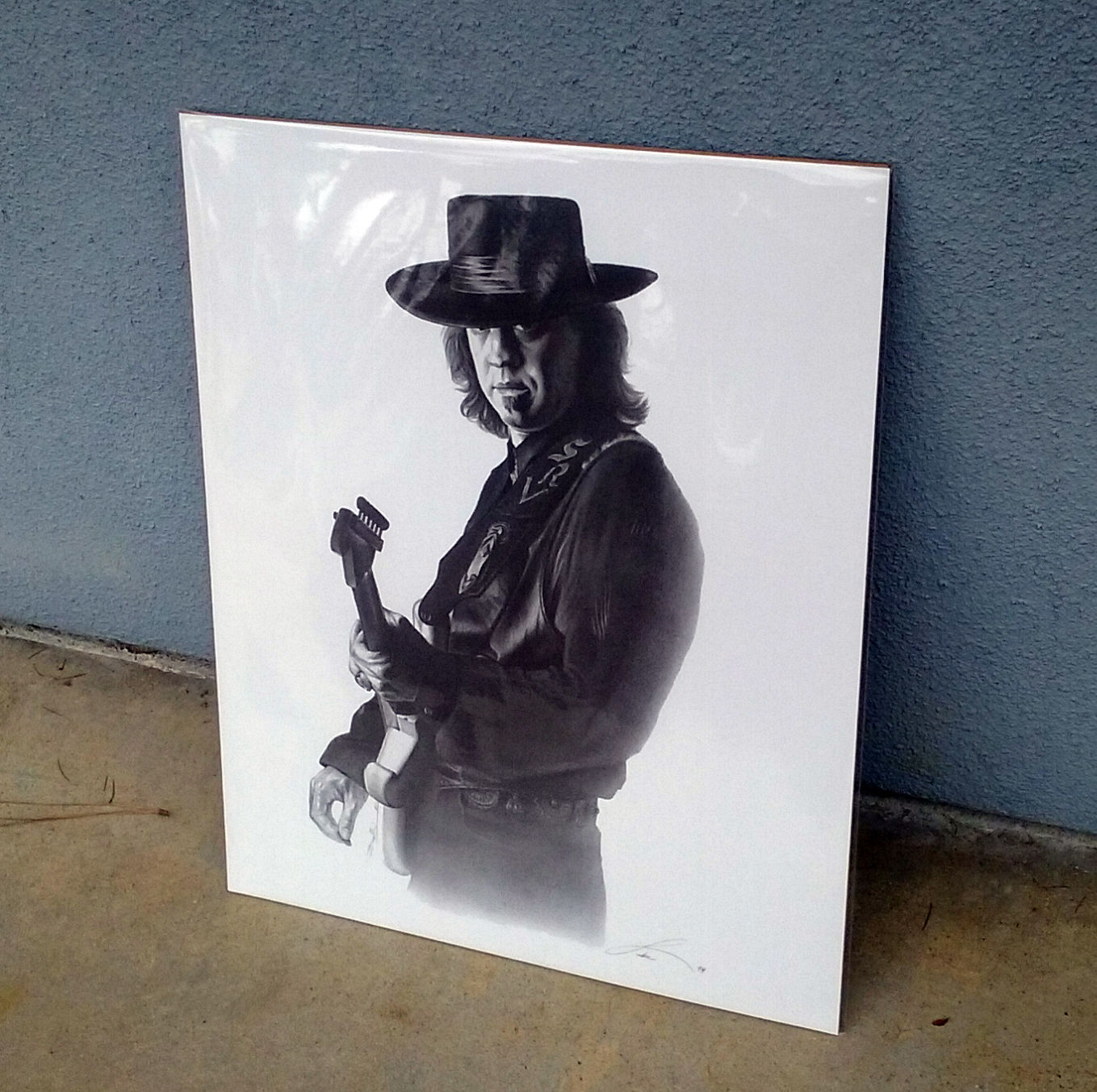 1359x1353 Stevie Ray Vaughan Poster Pencil Sketch Fender Strat Srv Texas - Stevie Ray Vaughan Sketch