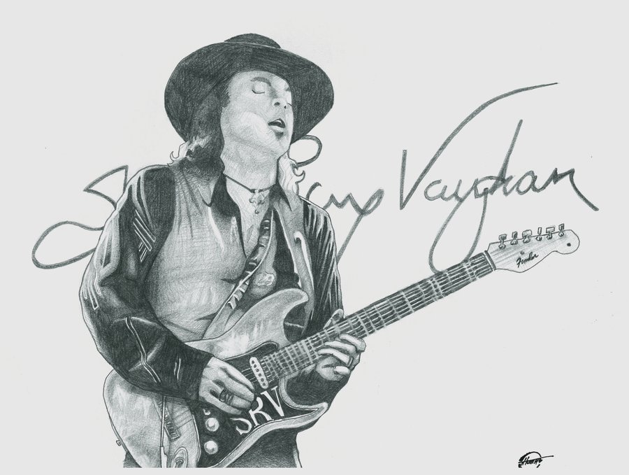900x679 Stevie Ray Vaughan By Jtillustrations - Stevie Ray Vaughan Sketch