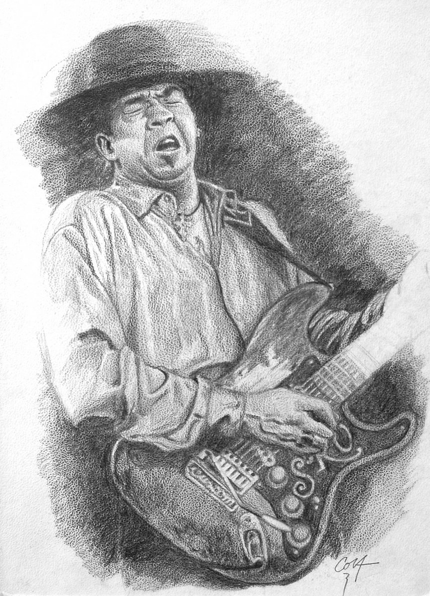 866x1200 Stevie Ray Vaughan By Artcova - Stevie Ray Vaughan Sketch