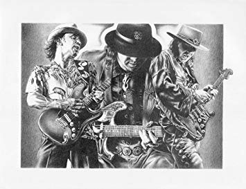 355x273 Stevie Ray Vaughan Original Sketch Prints - Stevie Ray Vaughan Sketch