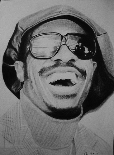 366x500 Portrait Of Stevie Wonder By Blubviss On Stars Portraits - Stevie Wonder Sketch