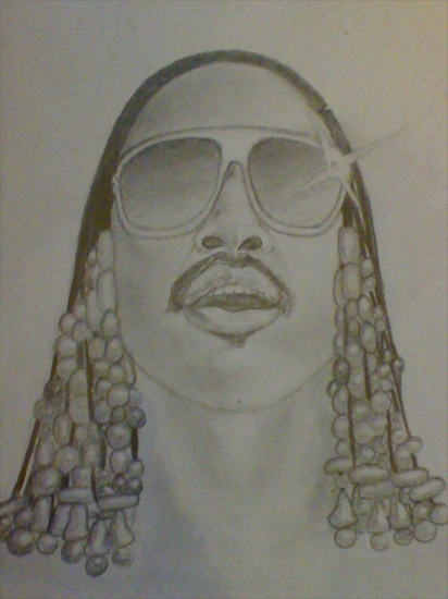 412x550 Portrait Of Stevie Wonder By Cherryblossomgirl On Stars Portraits - Stevie Wonder Sketch