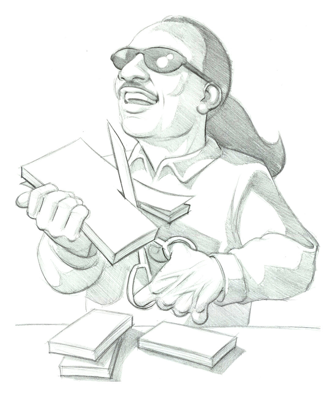 1100x1299 Stevie Wonder Cutting Room By Preyingdantis - Stevie Wonder Sketch