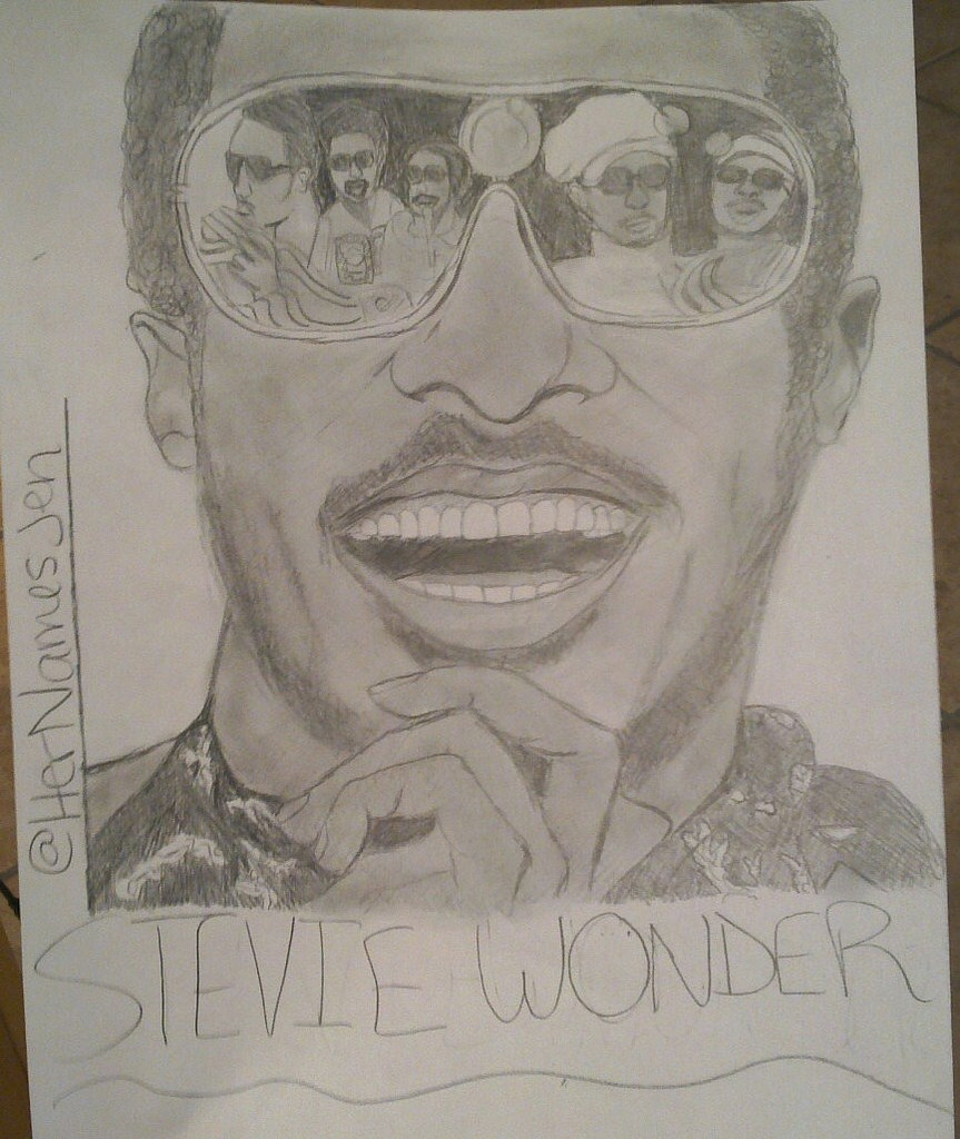 863x1024 Stevie Wonder Drawing (Mechanical Pencil) Follow Me On - Stevie Wonder Sketch