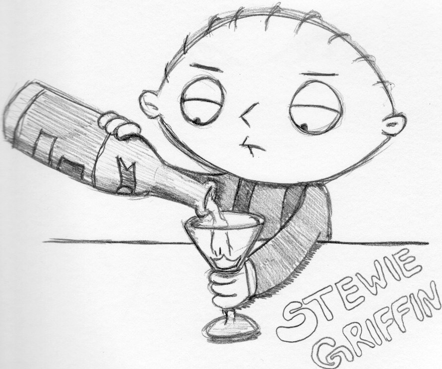 891x745 Stewie Griffin By Zombietimmy - Stewie Griffin Sketch