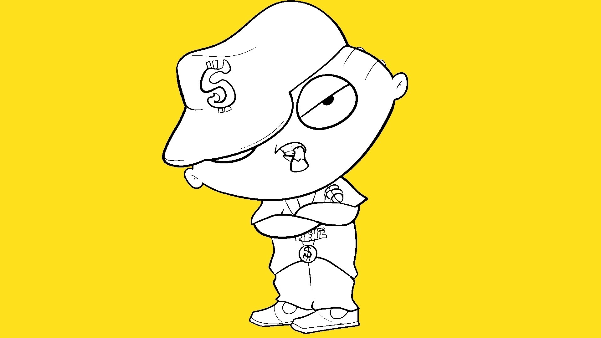 1920x1080 Family Guy Drawing - Stewie Sketch