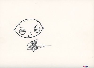 400x291 Seth Macfarlane Signed 8x10 Photo Psadna Family Guy Stewie - Stewie Sketch