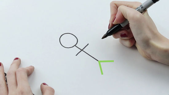 550x309 How To Draw A Stick Figure 7 Steps (With Pictures) - Stick Figure Sketch