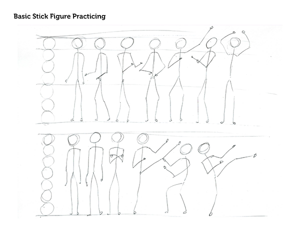 600x464 Stick Figure Sketching On Student Show - Stick Figure Sketch