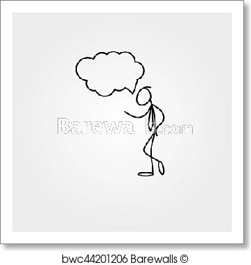 362x382 Art Print Of Cartoon Icon Of Sketch Business Man Stick Figure - Stick Figure Sketch