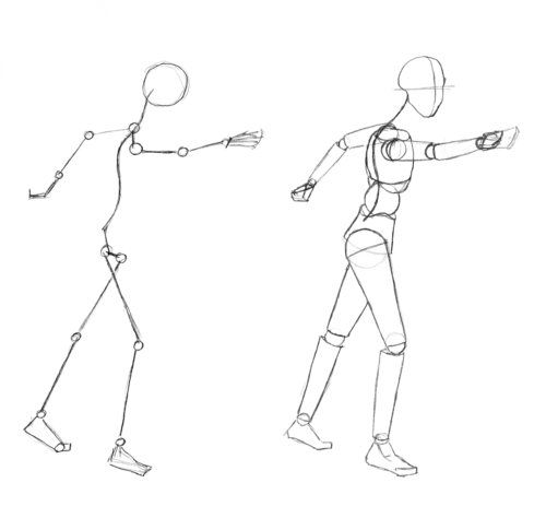 500x474 Drawn Weapon Stick Figure - Stick Figure Sketch