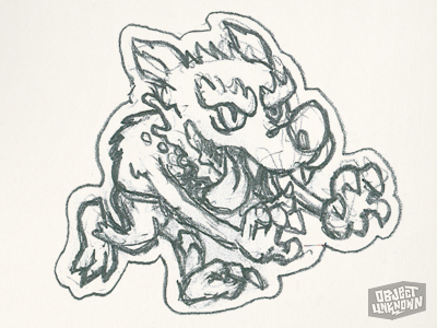 400x300 Wolfman Sticker - Sticker Sketch