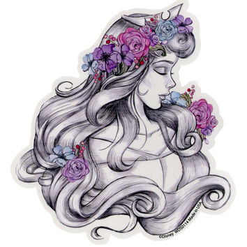 354x354 Disney Sleeping Beauty Sketch Sticker From Hot Topic Stickers - Sticker Sketch