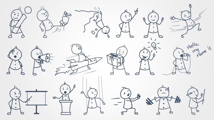 720x405 Stick Figures For Powerpoint Shapechef - Stickman Sketch