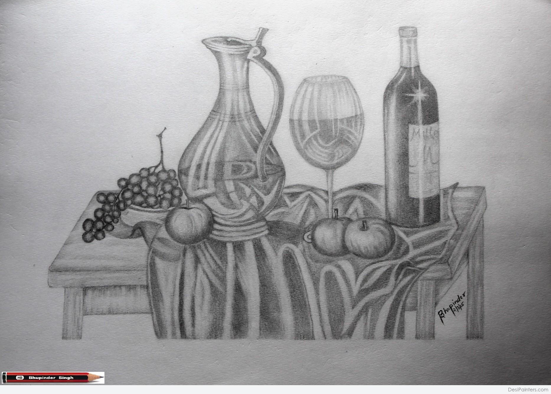 1867x1334 Pencil Sketch Of Still Life - Still Life Pencil Sketch