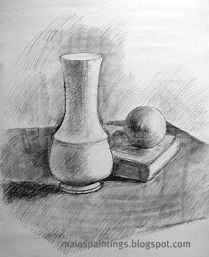 300x368 Still Life Sketching Pencil Drawing - Still Life Pencil Sketch