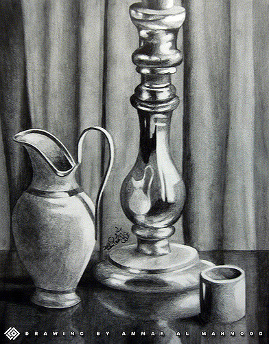 392x500 Still Life - Still Life Pencil Sketch