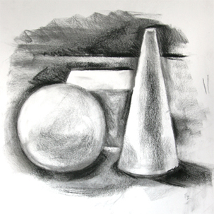 303x303 Basic Geometric Shape Still Life Drawing From Observation - Still Life Sketch Artists