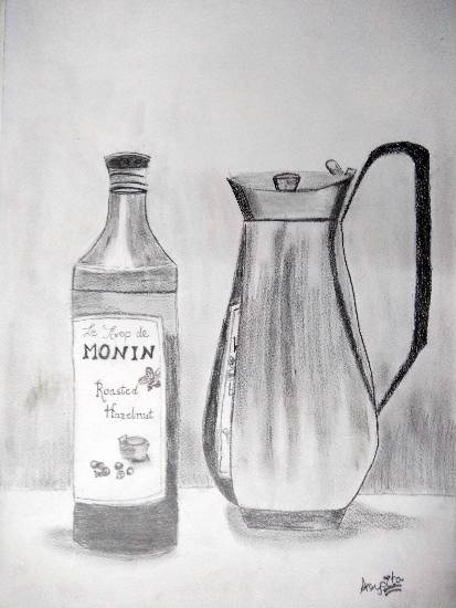 413x550 Still Life Sketching Painting By Arpita Bhat - Still Life Sketch Artists