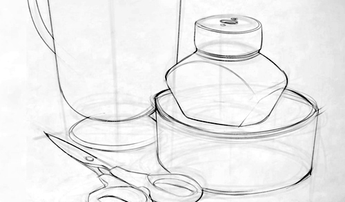500x292 Drawing Shape - Still Life Sketching Images