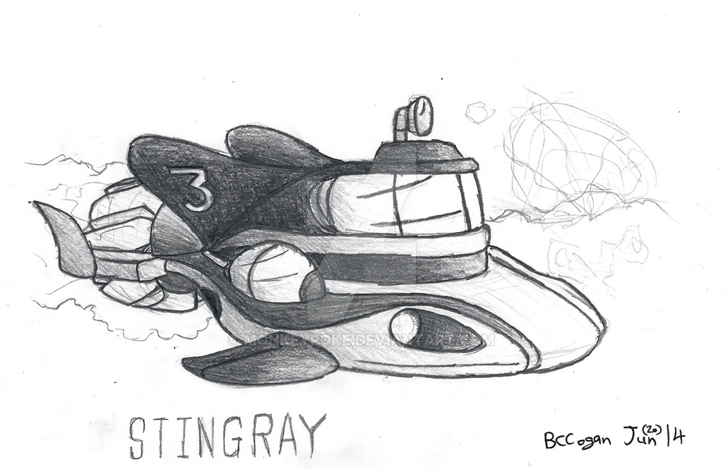 1024x665 Stingray Sketch By Monkeypoke - Stingray Sketch
