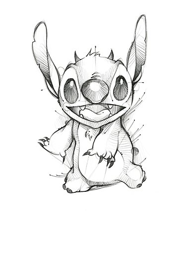 389x550 Stitch Sketch! Posters By Denersilva Redbubble - Stitch Sketch