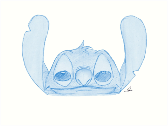 549x413 Stitch Sketch Art Prints By Nathanpoole Redbubble - Stitch Sketch