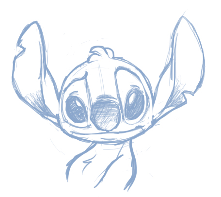 456x406 Stitch Da Alien Sketch By Kaykaykit - Stitch Sketches