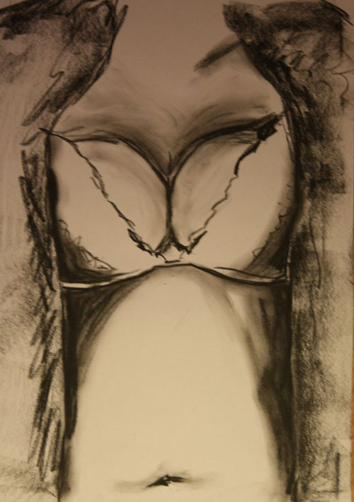 500x710 Sketch Stomach Blog Katy Al The Gaze - Stomach Sketch