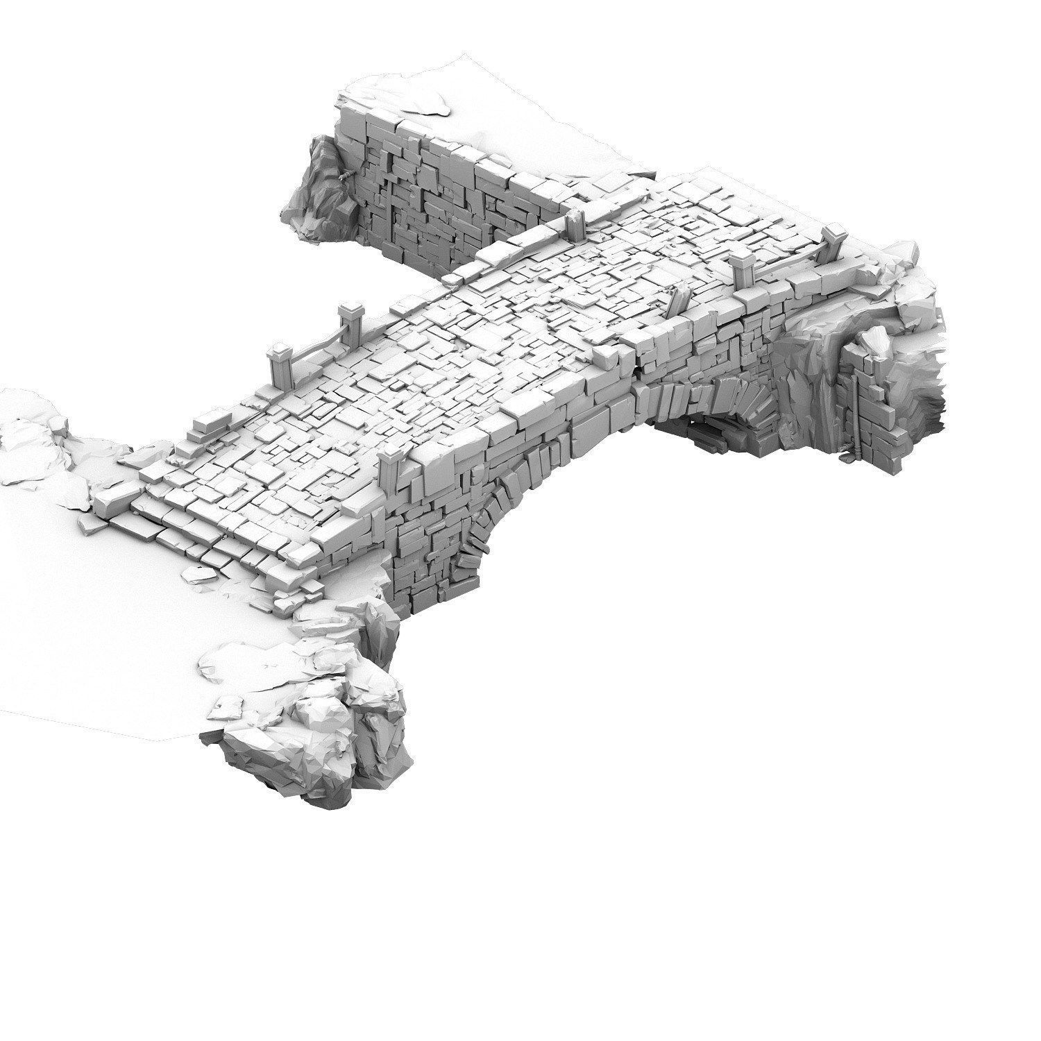 1500x1500 Village - Stone Bridge Sketch