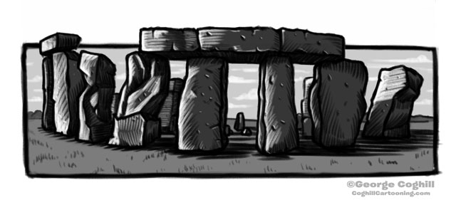 640x295 Stonehenge Cartoon Sketch - Stonehenge Sketch