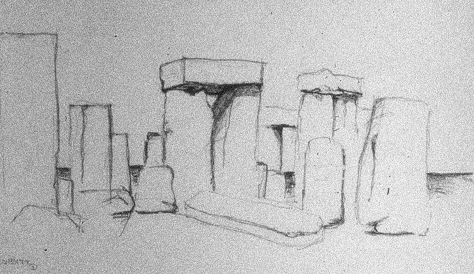 675x391 Stonehenge Sketch Sketch Of Stonehenge From The Summer - Stonehenge Sketch