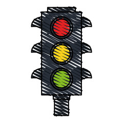 240x240 Sketch Silhouette Image Traffic Light Element Of Street Vector - Stop Light Sketch