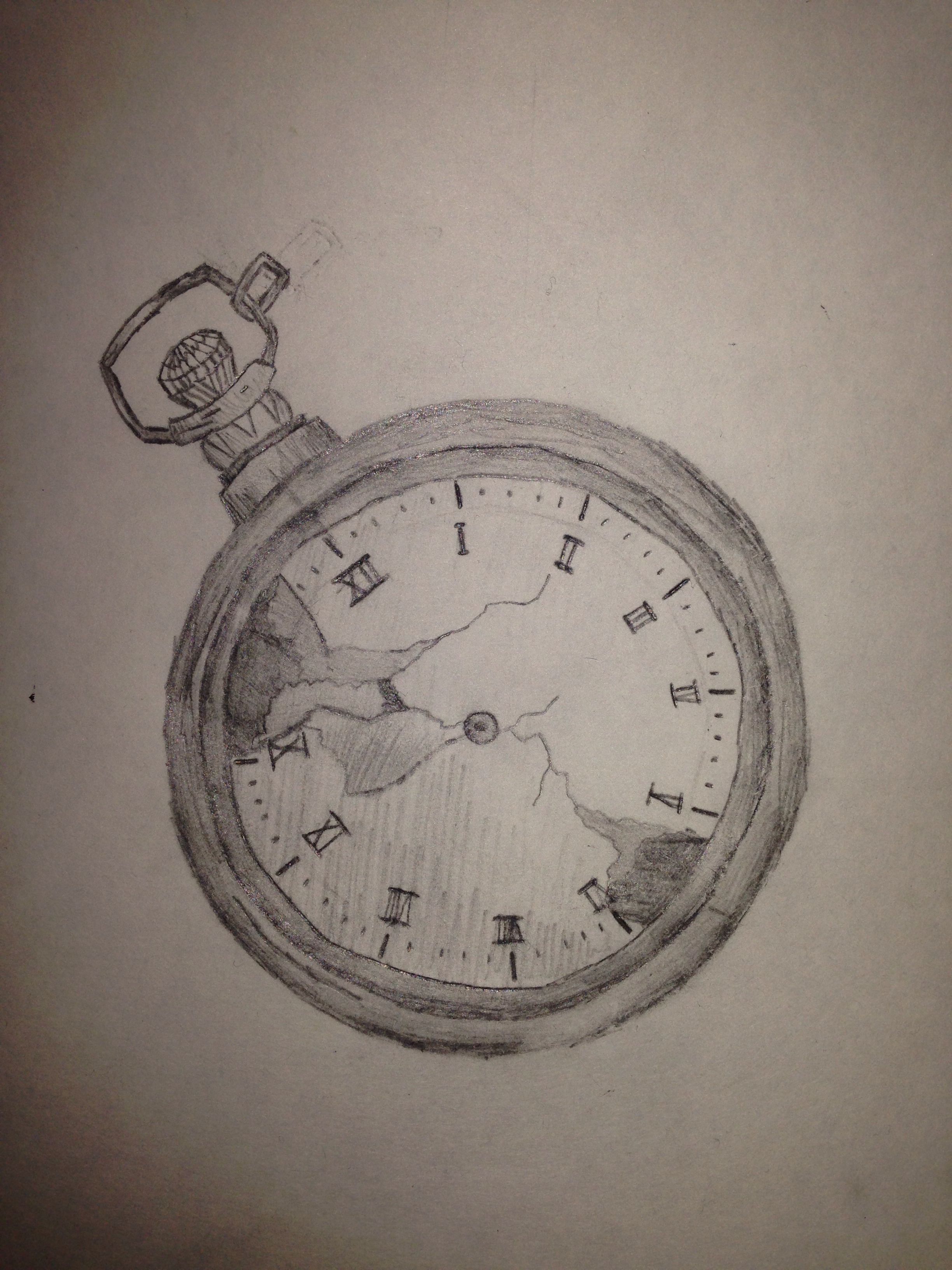 2448x3264 Pencil . Drawing . Stopwatch Tattoo Drawings - Stopwatch Sketch