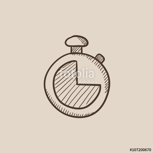 500x500 Stopwatch Sketch Icon. Stock Image And Royalty Free Vector Files - Stopwatch Sketch