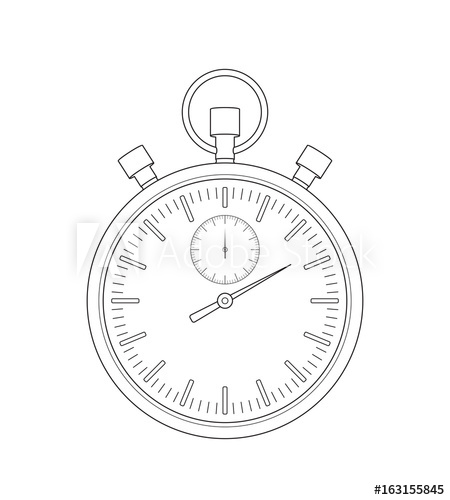 450x500 Vector Stopwatch Sketch - Stopwatch Sketch