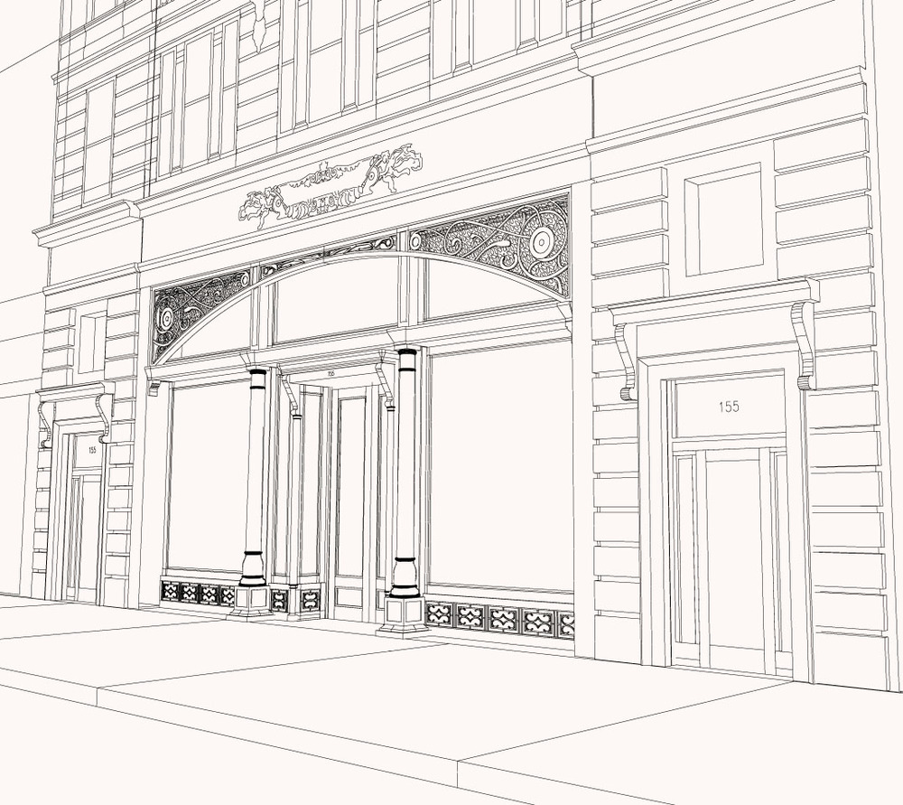 1000x891 Ladies Mile Storefront Alexander Compagno - Storefront Sketch