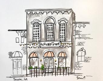 340x270 List Of Synonyms And Antonyms Of The Word Storefront Drawing - Storefront Sketch