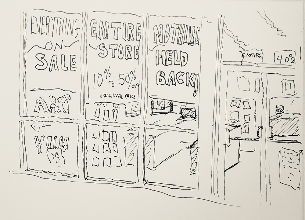 1000x720 New Storefront Brotherly Love - Storefront Sketch