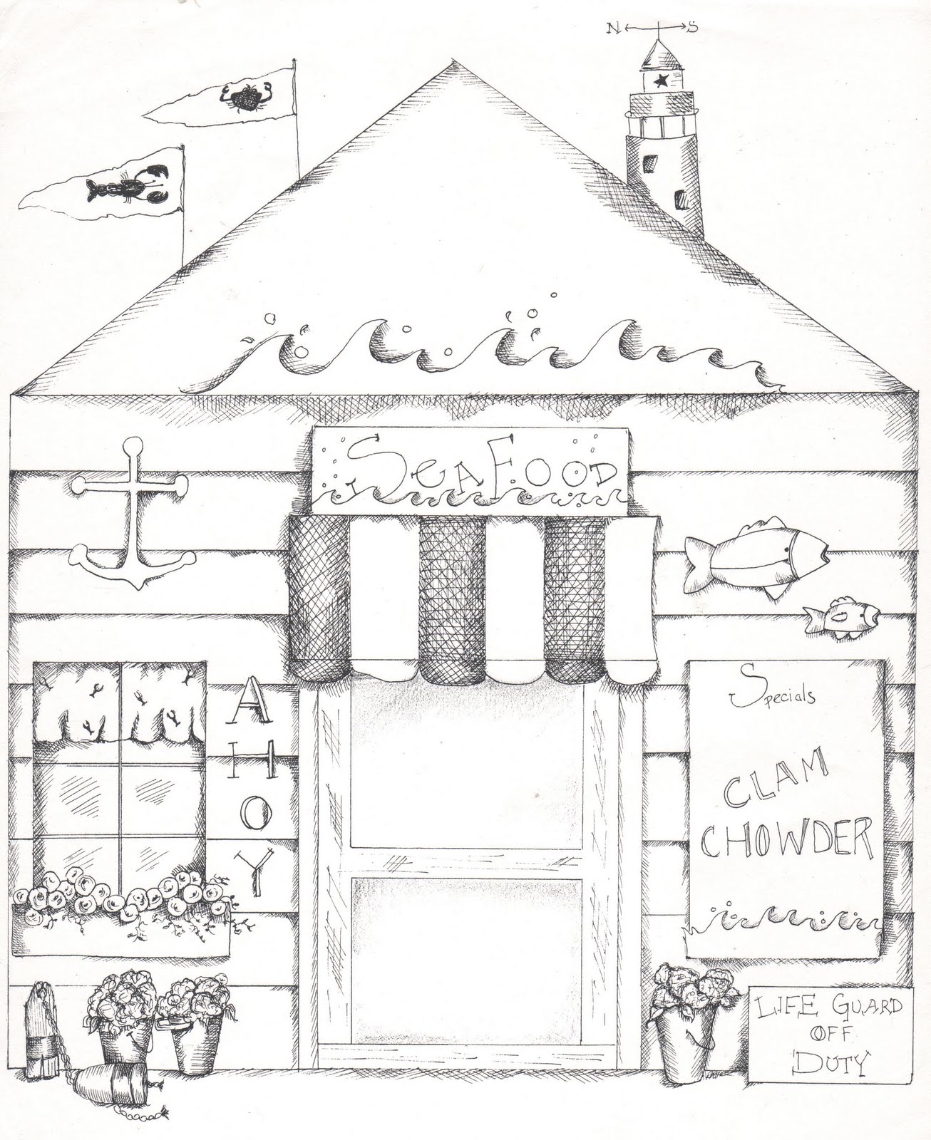 1306x1600 Rose Hill Designs Ahoy! Creative Tuesdays - Storefront Sketch