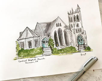 340x270 Storefront Drawing Etsy - Storefront Sketch