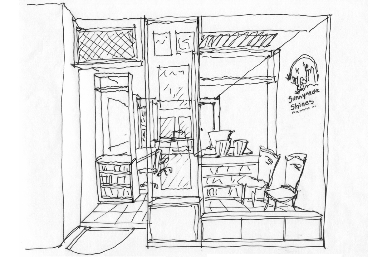 1240x825 Sunnyside Shines B.i.d. Office - Storefront Sketch