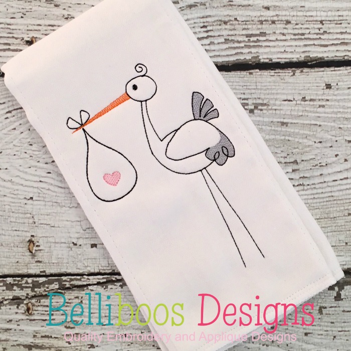 700x700 Stork Embroidery - Stork Sketch