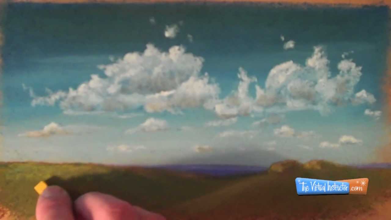 1280x720 How To Draw Clouds With Chalk Or Soft Pastels - Storm Clouds Sketch
